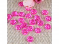 500g (2600Pcs) Rondelle Faceted Arylic Loose Bead 8mm Pink