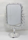 1X New Pedestal Rectangle Makeup Mirror Double Sided
