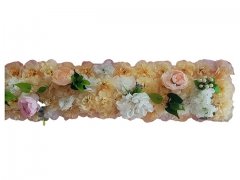 Luxury PEACH Color Peony Rose Flowers Row Backdrop Wedding Party