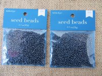 12Sheet x 20G Black Glass Seed Beads 1.5-3mm