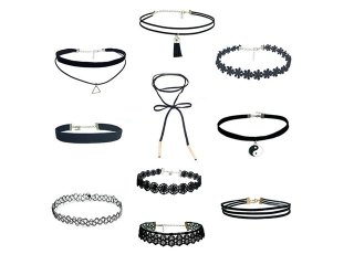 10 Style Fashion Women Choker Velvet Gothic Lace Tattoo Necklace