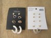 3sheet x 4pair Fashion Shell Looking Earrings Ear Studs Assorted 3sheet x 4pair Fashion Shell Looking Earrings Ear Studs Assorted