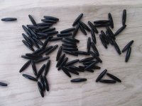500g (870cs) Black Faux Rice Beads Loose Beads 6x27mm 500g (870cs) Black Faux Rice Beads Loose Beads 6x27mm