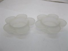 144Pcs Flower Shape Frosted Glass Candle Holder Wedding Favor