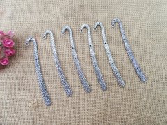 20Pcs Tibetan Silver Color Flower Carved Hook Metal Bookmarks 20Pcs Tibetan Silver Color Flower Carved Hook Metal Bookmarks