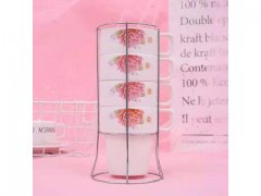 1Set x 4Pcs Flower Tower Stacking Ceramic Cup Coffee Mug 1Set x 4Pcs Flower Tower Stacking Ceramic Cup Coffee Mug