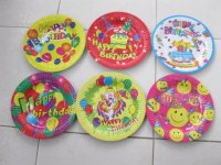 40pcs Happy Birthday Cartoon Paper Dishes Party Favor