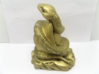 1X Chinese Feng Shui Happy Yuan Bao Snake Statue