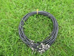12Pcs Black Leather Strings With Connector For Necklace 52cm 12Pcs Black Leather Strings With Connector For Necklace 52cm