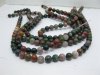 5Strands x 48Pcs Indian Agate Round Gemstone Beads 8mm