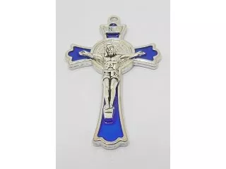 10X Enamel Blue Charm Cross Pendant Jewellery Finding 7.7x4.6x1c