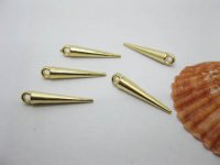 4x200 Golden Spike Charms Pendant Finding For Jewelry Making