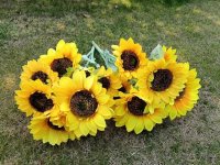 2Pcs Artificial Sun Flower Home Garden Decoration 60cm Long