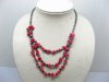10 Stunning Tri-Strand Red Turquoise Hematite Necklaces