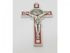 10X Red Charm Cross Pendant Jewellery Finding 7.3x4.2x1.2cm