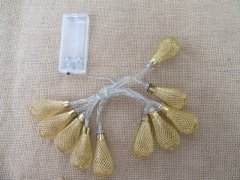 1Set Wire Mesh Bulb 10LED Fairy String Light Home Garden Decor