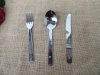 5Sheets X 3Pcs Utensil Set Spoon Knife Fork Set