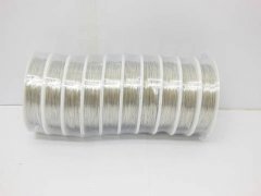 10 Rolls X 12Meters Copper Line Tiger Tail Wire 0.4mm Silvery