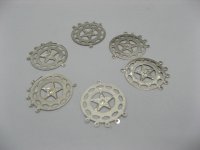 400 Metal Chandelier Round Earring Connector ac-ea115