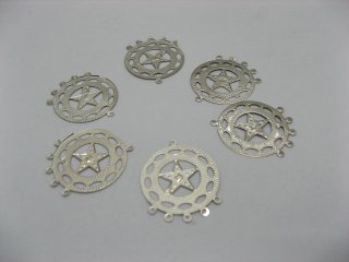 400 Metal Chandelier Round Earring Connector ac-ea115