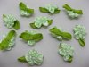 500 Green Craft Satin Ribbon Rose Flowers Embellishments