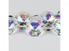 100 AB Clear Crystal Faceted Double-Hole Suncatcher Beads 14mm 100 AB Clear Crystal Faceted Double-Hole Suncatcher Beads 14mm