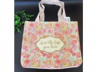 1Pc Cotton Tote Bag Handbag Shoulder Bag Random Color 34x39.5cm