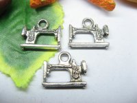200 Charms Metal Sewing Machine Pendants Jewelry Finding