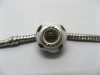 50 White Murano Round Glass Black Spot European Beads be-g412 50 White Murano Round Glass Black Spot European Beads be-g412