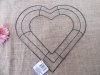 24X Heart Wreath Ring Frame Base Wire Ring DIY Decoration Craft