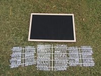 1Set DIY Letter Board Wooden Frame DIY Message Note Memo