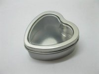 12 Heart Sliver Metal Tin Candy Box Wedding Favor