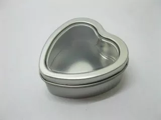 12 Heart Sliver Metal Tin Candy Box Wedding Favor