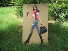 1Pc Wrought Iron Wall Art Hanging Mural Modern Girl Design 1Pc Wrought Iron Wall Art Hanging Mural Modern Girl Design