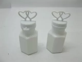 24 Bottles Double Heart on Top Bubble Wedding Favor