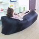 Black Easy Inflatable Sofa Air Bag Bed Sleeping Chair Outdoor Be