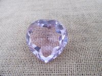 8X Pink Heart Crystal Taper Ball 50x50x28mm