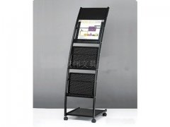 1X Black 3 Tiers Book Magazine Display Rack 31x126x35cm