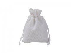 50 Plain White Hemp Drawstring Jewelry Gift Pouches 14x10cm