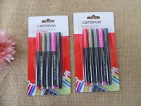 6Sheets x 5Pcs Permanent Markers Pens Assorted Color