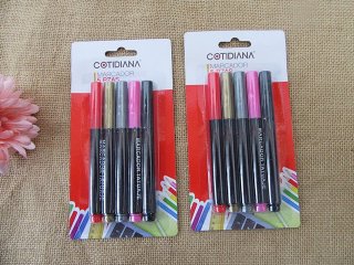 6Sheets x 5Pcs Permanent Markers Pens Assorted Color