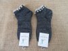 4Pairs Black Short Women's Natural Grace Socks with Pearl