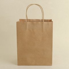 50 Light Coffee Kraft Paper Bags with Carrying Strap 26.5x21x11
