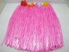 5X Dress-up Hawaiian Pink Hula Skirt 40cm Long