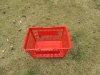1X Red Plastic Convenient Shopping Baskets