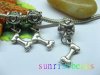 20pcs Tibetan Silver Dog Bail Beads European Beads with Dangle B 20pcs Tibetan Silver Dog Bail Beads European Beads with Dangle B