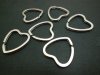 100 Flat Heart Split Ring Split Key Rings 32mm