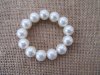 12Pcs Elastic Simulate Pearl Beads Beaded Bracelets 7cm Dia.