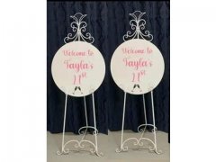 1Pc White Wedding Easel Stand Welcome Sign Name Seating Chart