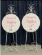 1Pc White Wedding Easel Stand Welcome Sign Name Seating Chart